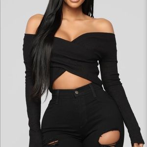 Fashion Nova Wrap Crop Top